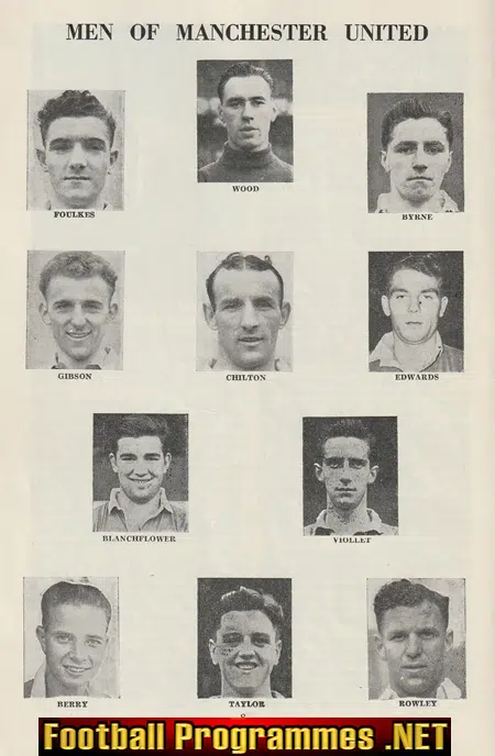 Chelsea v Manchester United 1954 First Chelsea Champions Season