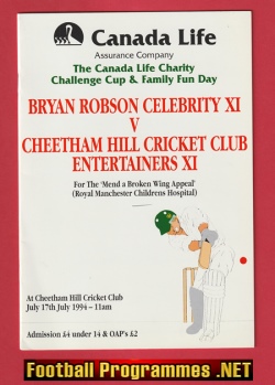 Bryan Robson v Cheetham Hill Cricket Club 1994 – Manchester