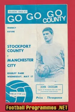 Stockport County v Manchester City 1967 - Edgeley Park Friendly