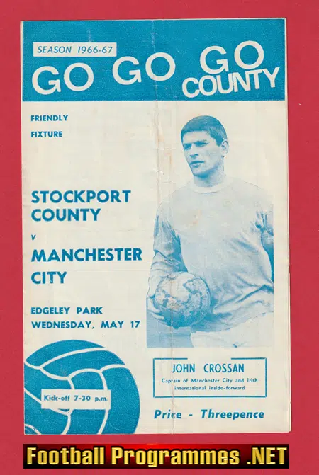 Stockport County v Manchester City 1967 - Edgeley Park Friendly