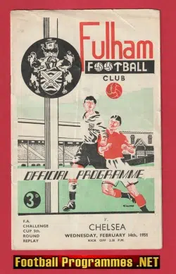 Fulham v Chelsea 1951 - 50's Programme