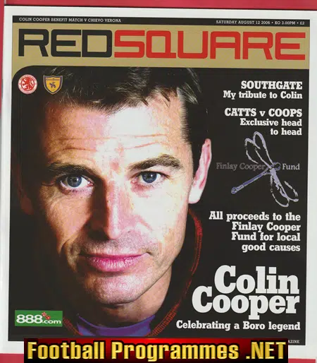 Colin Cooper Testimonial Benefit Match Middlesbrough 2006
