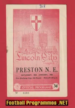 Lincoln City v Preston 1954