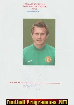 Manchester United Tomasz Kuszczak Signed Autograph 2000s