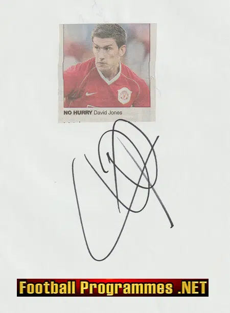 Manchester United David Jones Signed Autograph 2000’s
