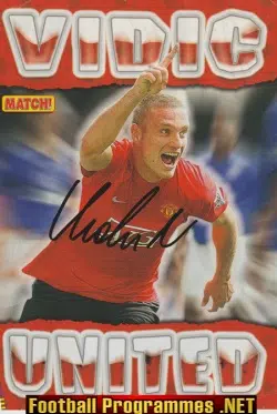 Manchester United Nemanja Vidic Signed Autograph 2000's
