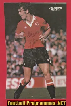Manchester United Joe Jordan Signed Autograph 1980's