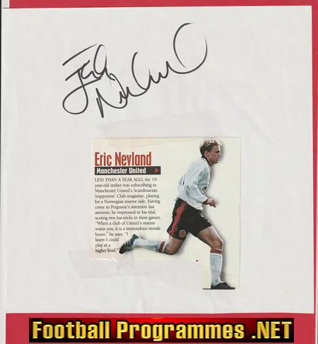Manchester United Erik Nevland Signed Autograph 1990’s