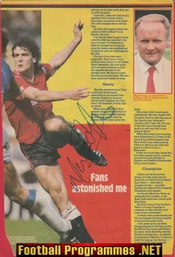 Manchester United Mark Hughes Signed Autograph 1990s