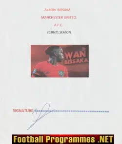 Manchester United Aaron Bissaka Signed Autograph 2000’s