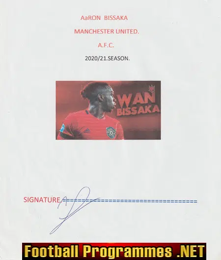 Manchester United Aaron Bissaka Signed Autograph 2000’s