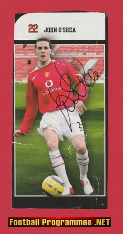 Manchester United John O'Shea Signed Autograph 2000's