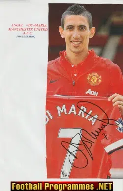 Manchester United Angel De Maria Signed Autograph 2000's