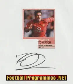 Manchester United Kieran Richardson Signed Autograph 2000's
