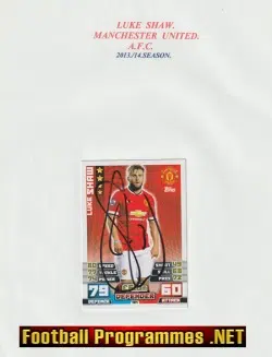 Manchester United Luke Shaw Signed Autograph 2000's