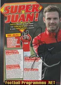 Manchester United Juan Mata Signed Autograph 2000's