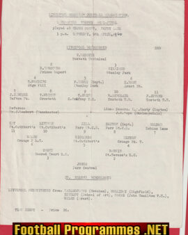 Liverpool v St Helens 1960 – Schoolboys Match at Penny Lane