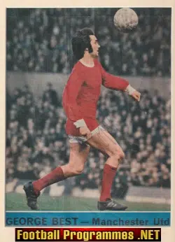 Manchester United George Best Autographed Picture SIGNED 1970s