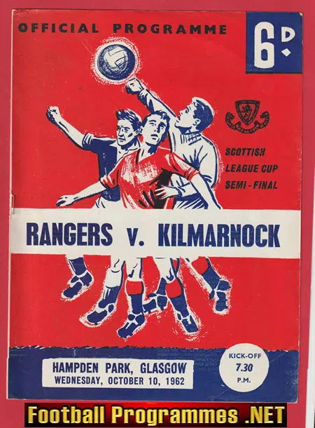 Glasgow Rangers v Kilmarnock 1962 – Scotland Cup Semi Final