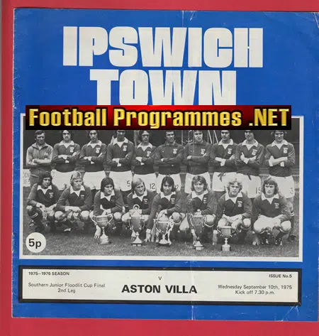 Ipswich Town v Aston Villa 1975 - Southern Junior Cup Final
