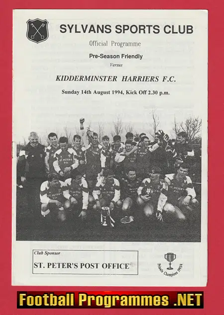 Sylvans Sports Club v Kidderminster Harriers 1994 – Pre Season