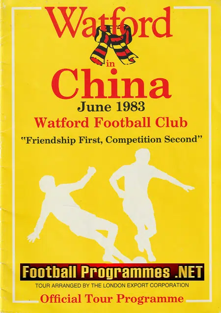 Watford in China Tour Brochure 1983 – Shanghai – Beijing