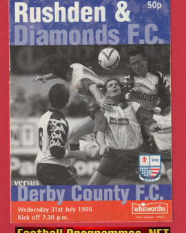 Rushden Diamonds v Derby County 1996 – First + Multi SIGNED