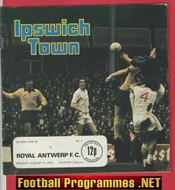 Ipswich Town v Royal Antwerp 1975
