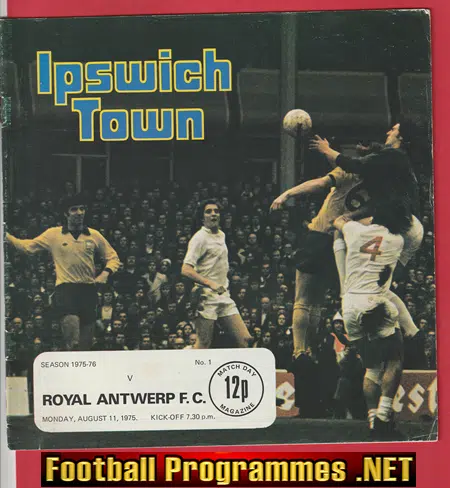 Ipswich Town v Royal Antwerp 1975