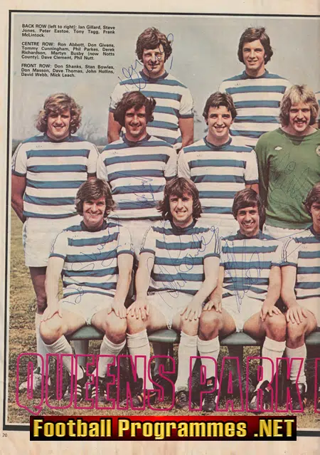 Queens Park Rangers QPR Football Club Multi Autographed Signed