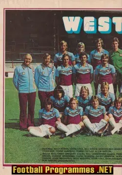 West Ham United Football Club Multi Autographed Signed 1970s