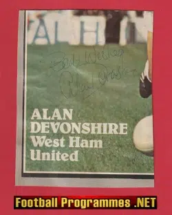 West Ham United Alan Devonshire Autograph Signed