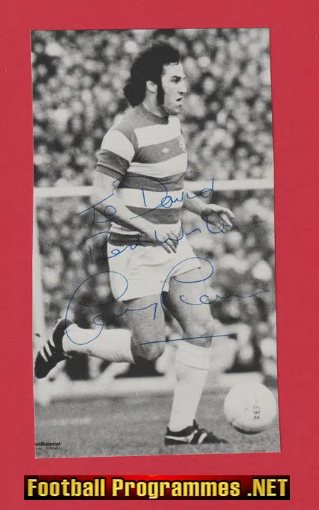 Queens Park Rangers Gerry Francis Autograph Signed Picture 1970s