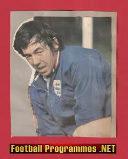 Stoke City Gordon Banks Autograph Signed Picture England Goalie
