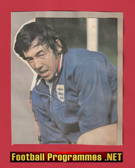 Stoke City Gordon Banks Autograph Signed Picture England Goalie