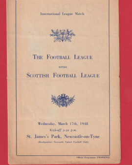 England Football League v Scotland League 1948 – at Newcastle