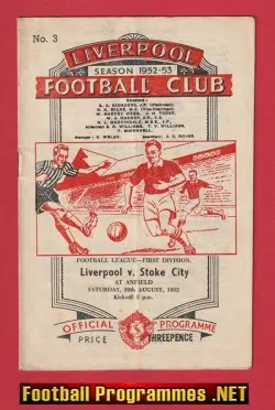 Liverpool v Stoke City 1952 – Anfield 1950s
