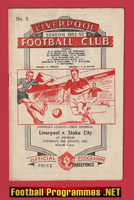 Liverpool v Stoke City 1952 – Anfield 1950s