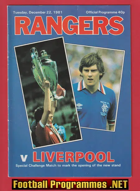 Glasgow Rangers v Liverpool 1981 – Opening Of The New Stand