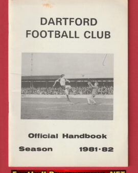 Dartford Football Club Official Handbook 1981 – 1982