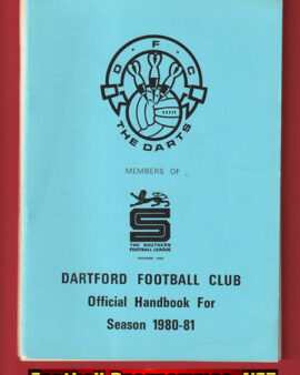 Dartford Football Club Official Handbook 1980 – 1981