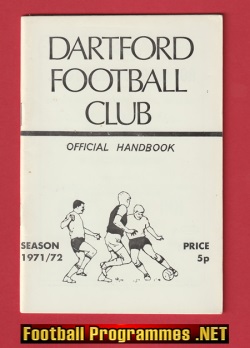 Dartford Football Club Official Handbook 1971 – 1972