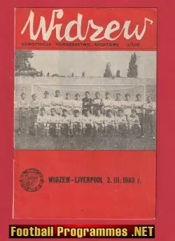 Widzew Lodz v Liverpool 1983 – Poland