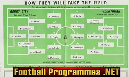 Glentoran v Derry City 1964 - Irish Cup Final Belfast Ireland