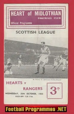 Heart Of Midlothian v Glasgow Rangers 1960 - Scotland