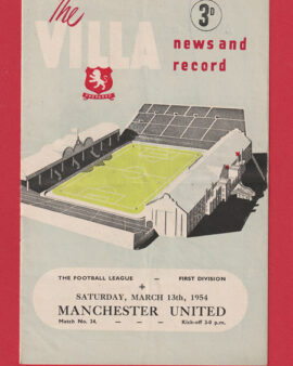 Aston Villa v Manchester United 1954 – Man Utd Busby Babes
