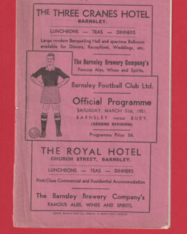 Barnsley v Bury 1951 – Old Football Memorabilia