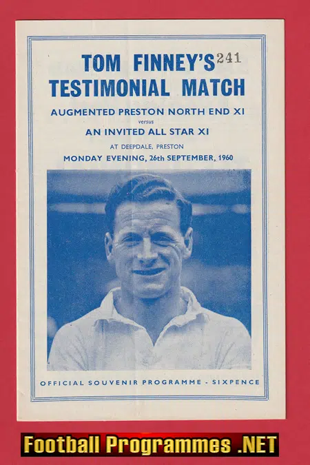 Tom Finney Testimonial Benefit Match Preston North End PNE 1960