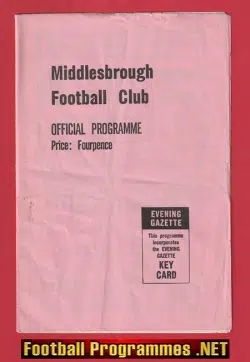 Middlesbrough v Blackburn Rovers 1963 - to clear