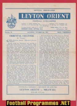 Leyton Orient v Millwall 1951